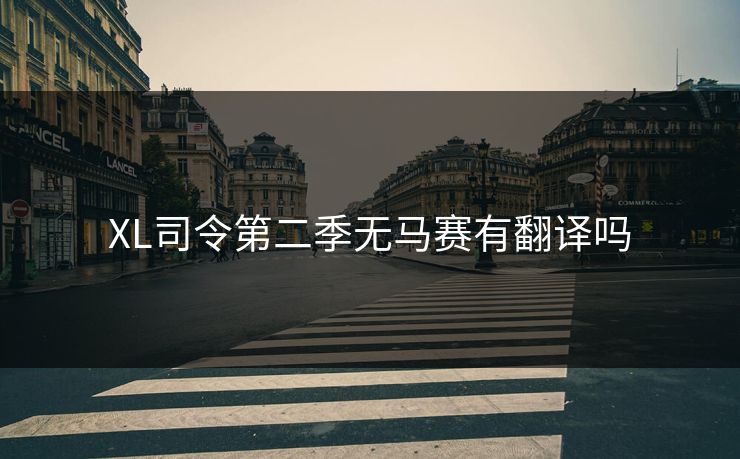 XL司令第二季无马赛有翻译吗